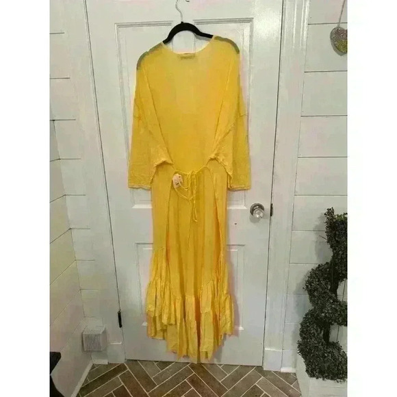 Free People Beach Yellow Maxi Dress size M NWT - Picture 2 of 4